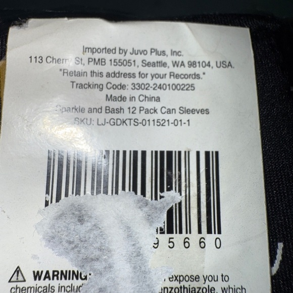 Happy 50th Birthday Drink Sleeve with Gold and White Text set of 12 - Picture 3 of 3